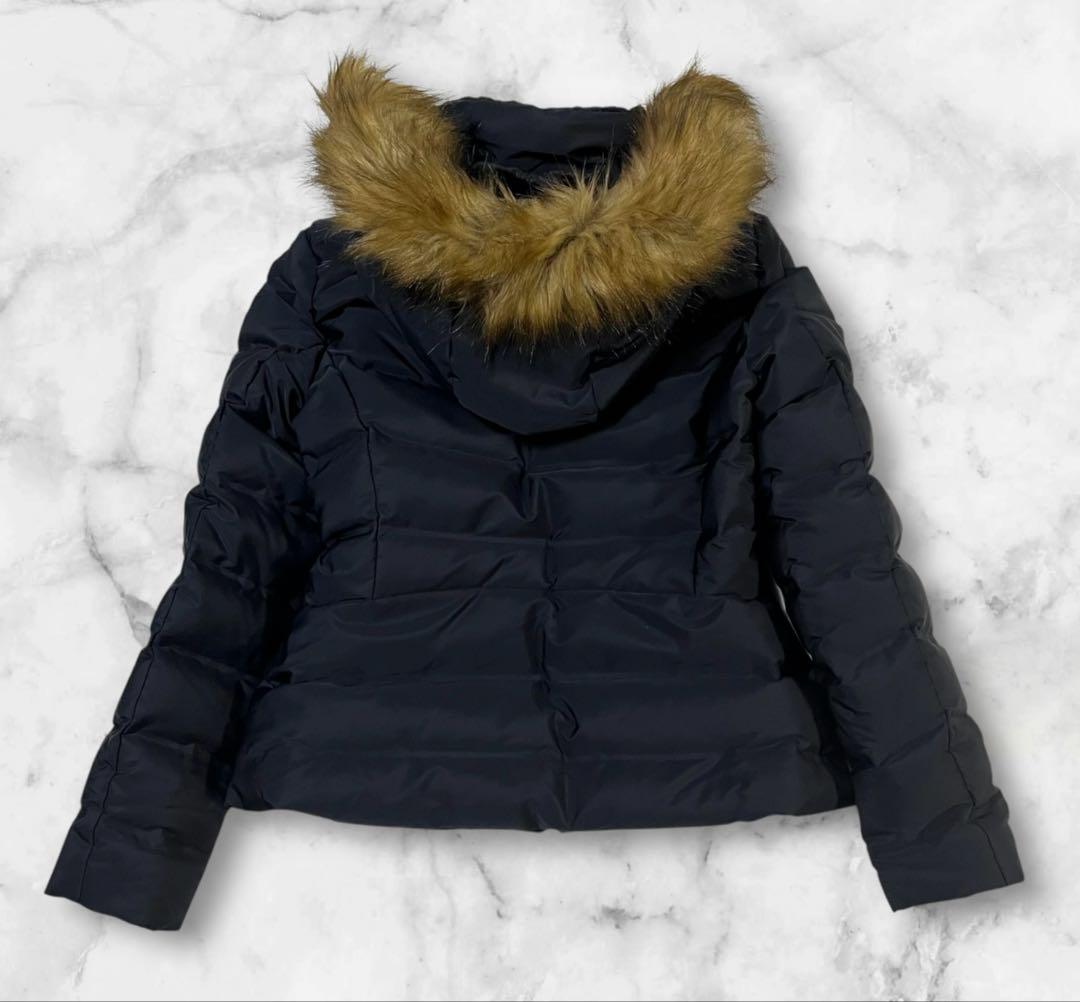 美品】ザラ ZARA ダウンジャケット Lサイズ 3way ファー 濃紺