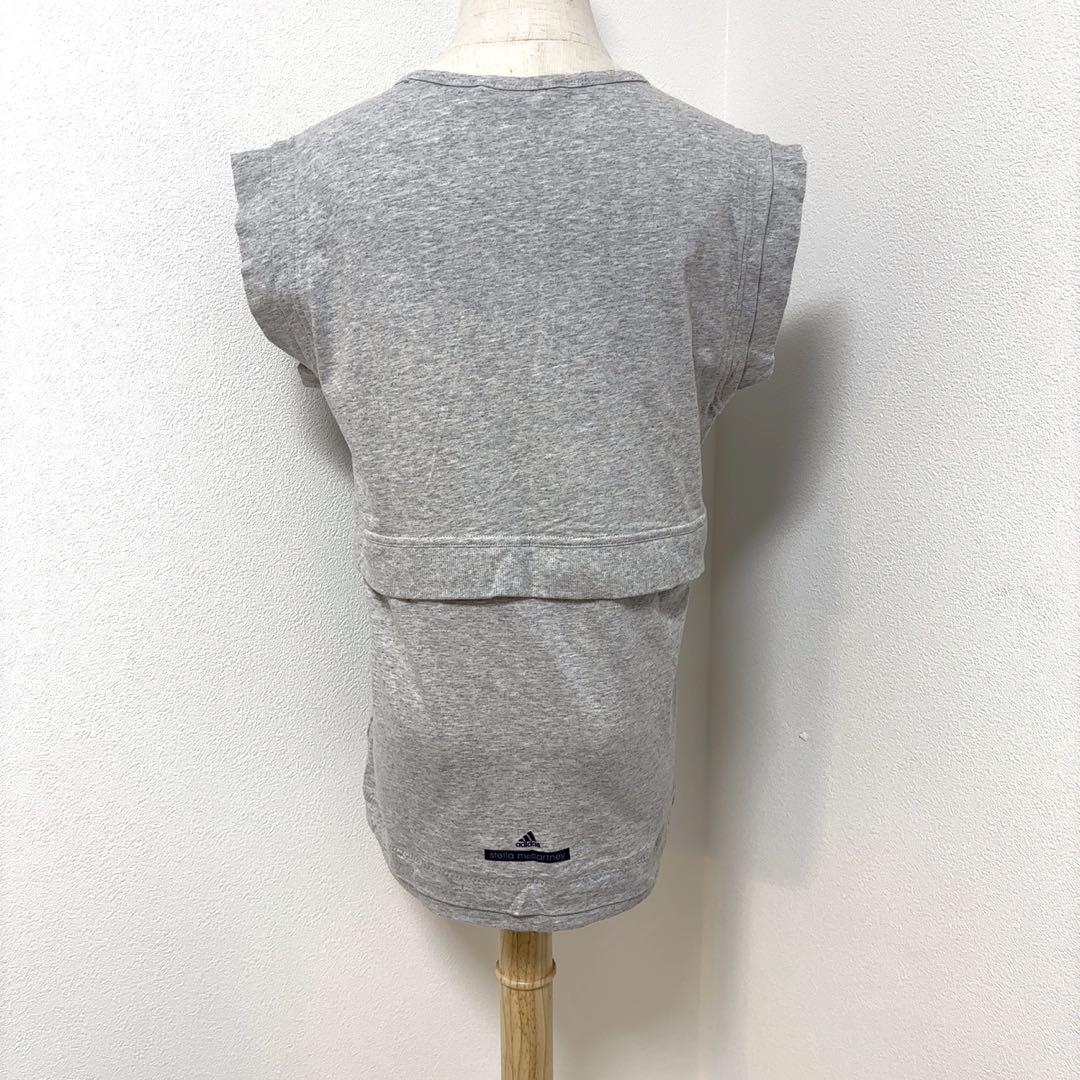 アディダス ステラマッカートニー　 Tシャツ　花柄　グレー　ノースリーブ　XL