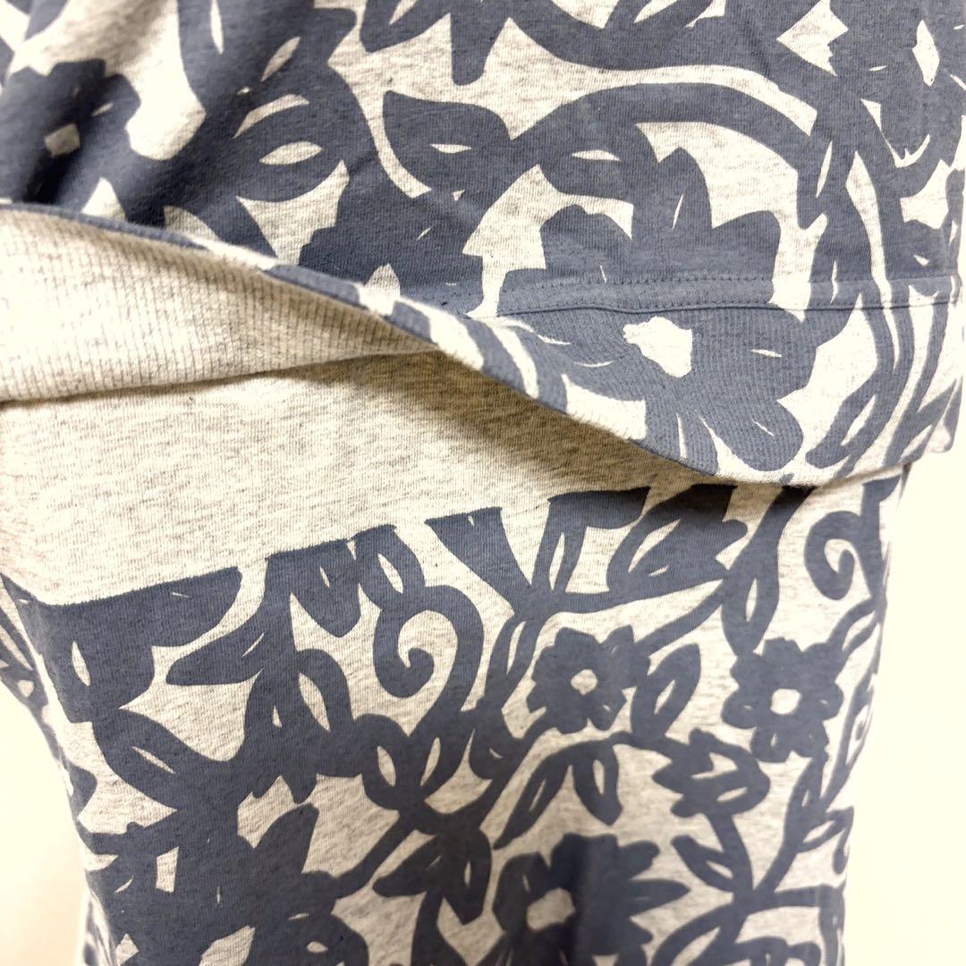 アディダス ステラマッカートニー　 Tシャツ　花柄　グレー　ノースリーブ　XL