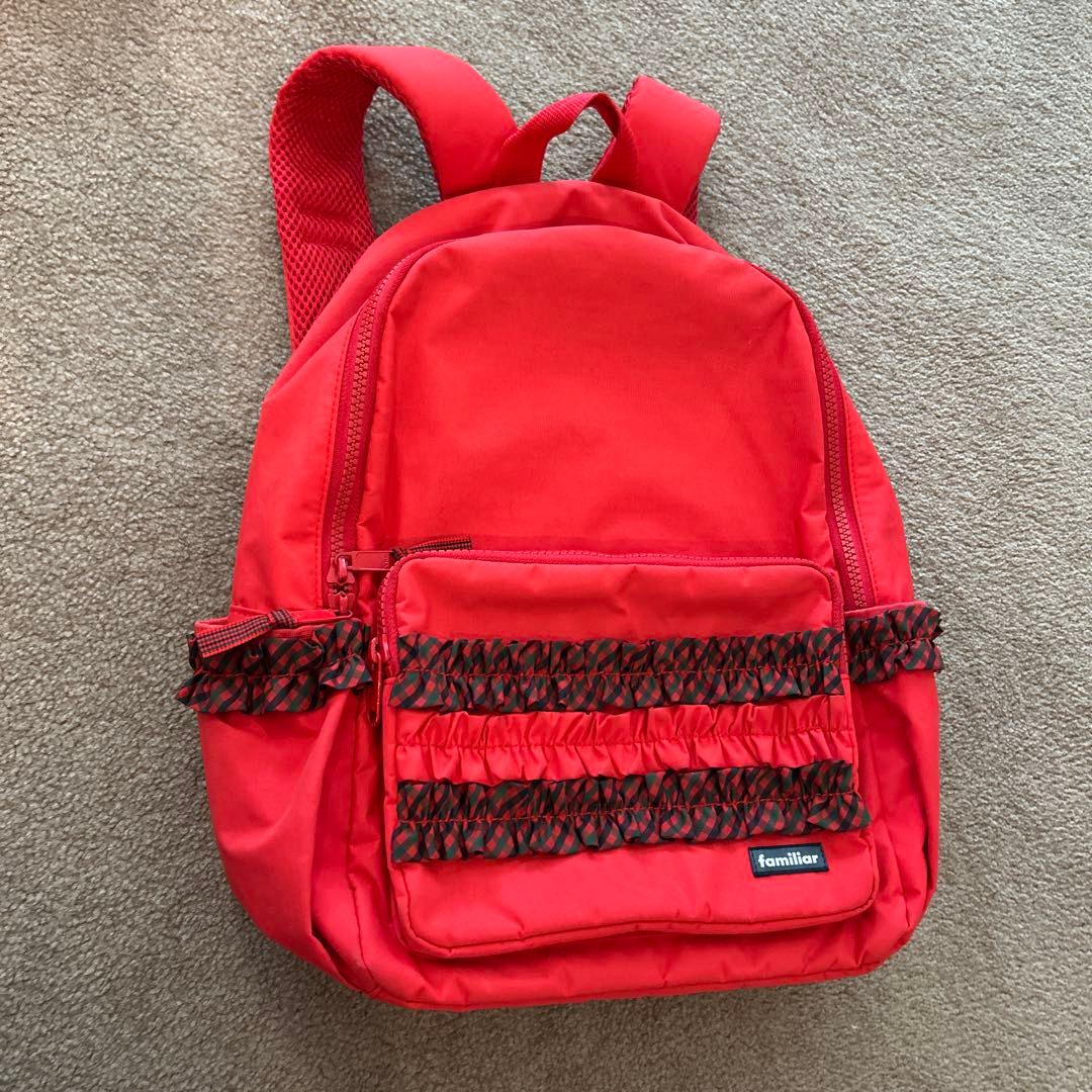 familiar 子供用リュック 赤 familiar ファミリア キッズ リュック キーホルダー付き｜Yahoo