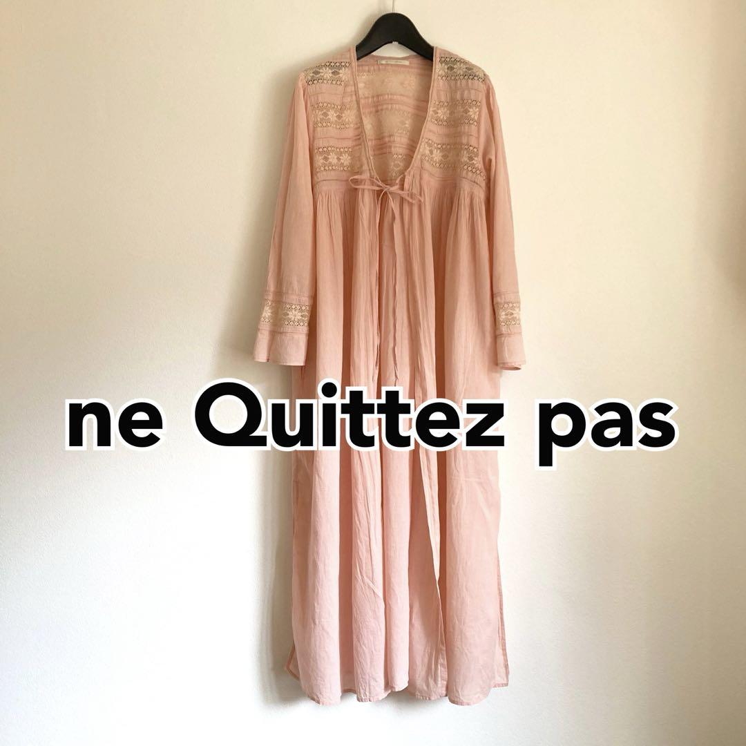 ne Quittez pa ヌキテパ コットンボイル レース ガウン ワンピース
