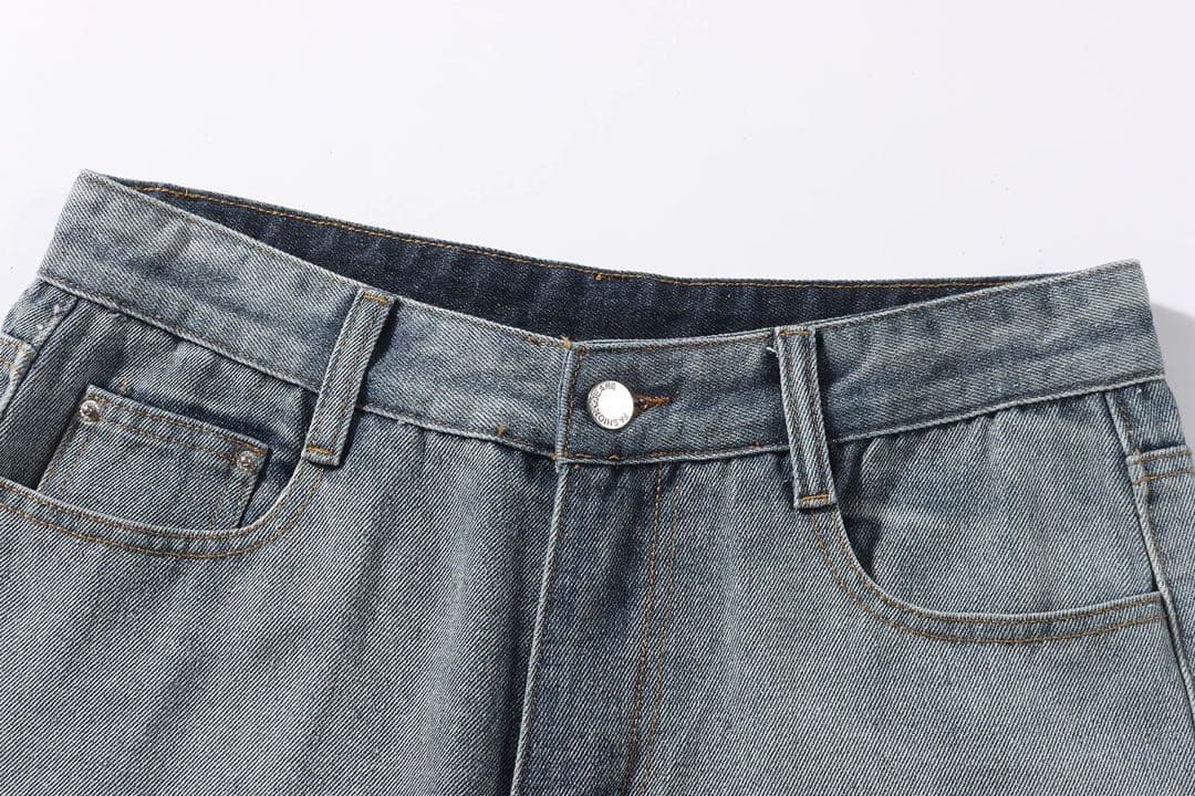 専用です！ 新品 ダメージ加工デニム ヴィンテージ風 ジーンズ デニム ダメージジーンズ ヴィンテージ風ダメージワイドデニム ワイド