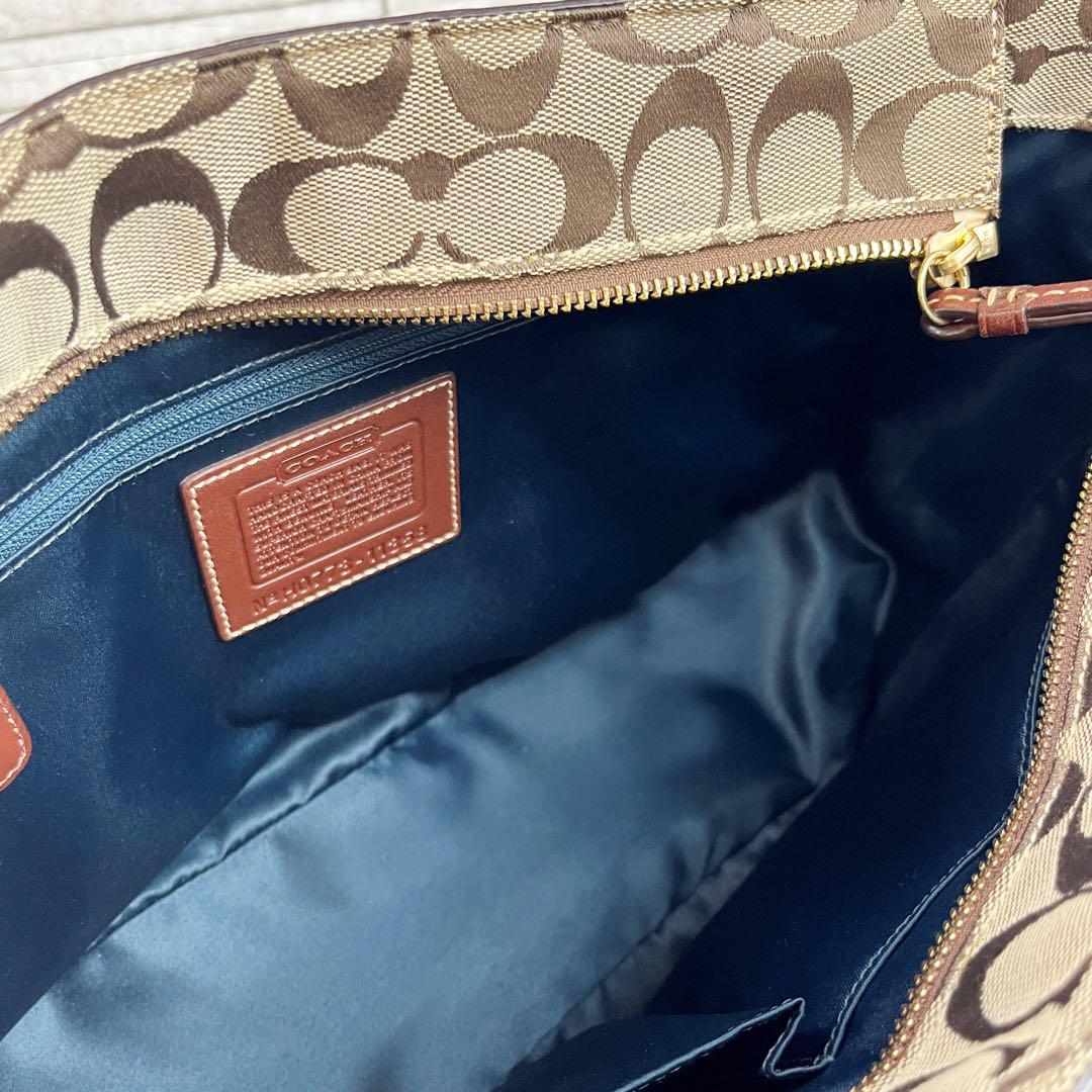 COACH シグネチャー ハンドバッグ パッチワーク