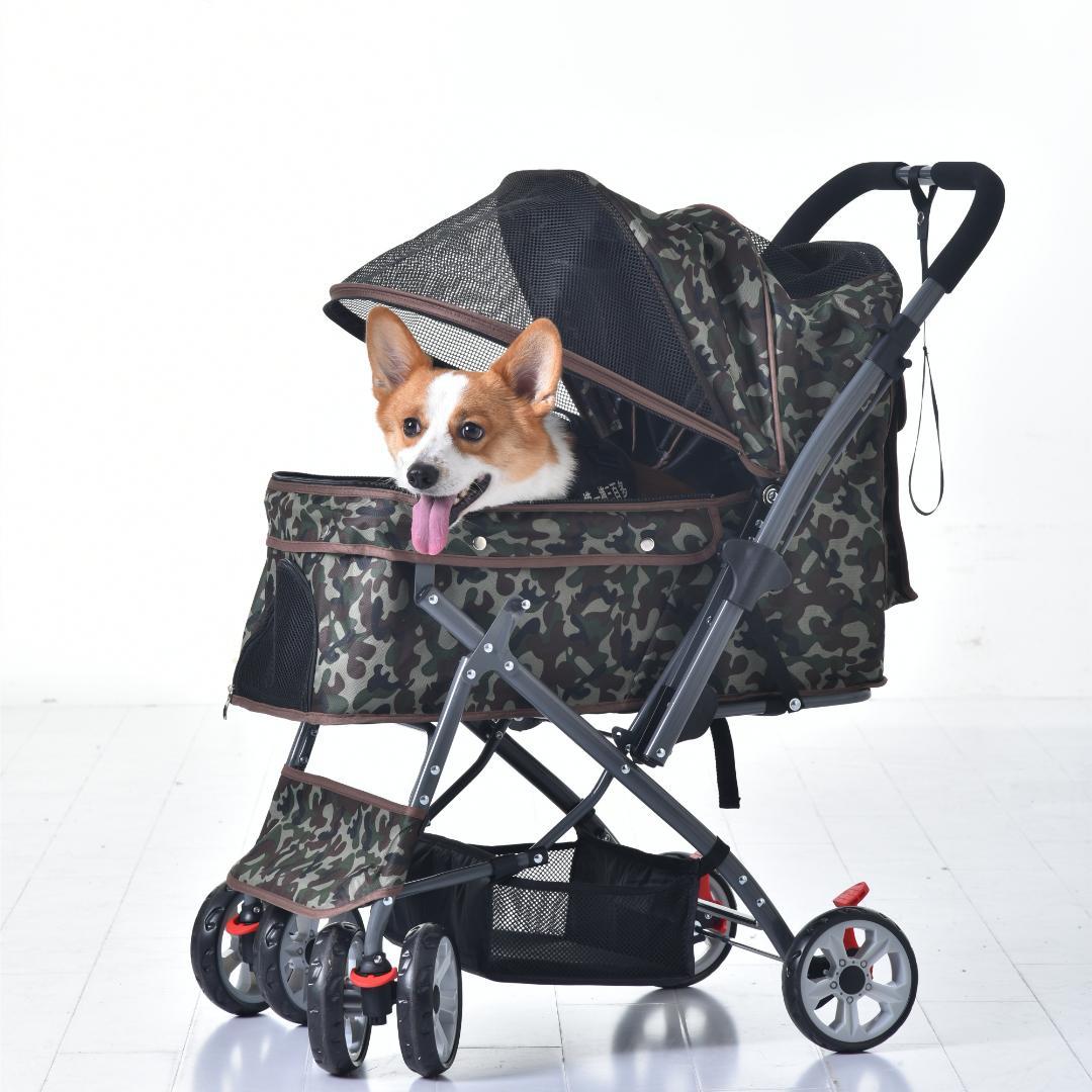 ペットカート 対面式 折りたたみ 多頭2way 介護用 ドッグカート ペット用品