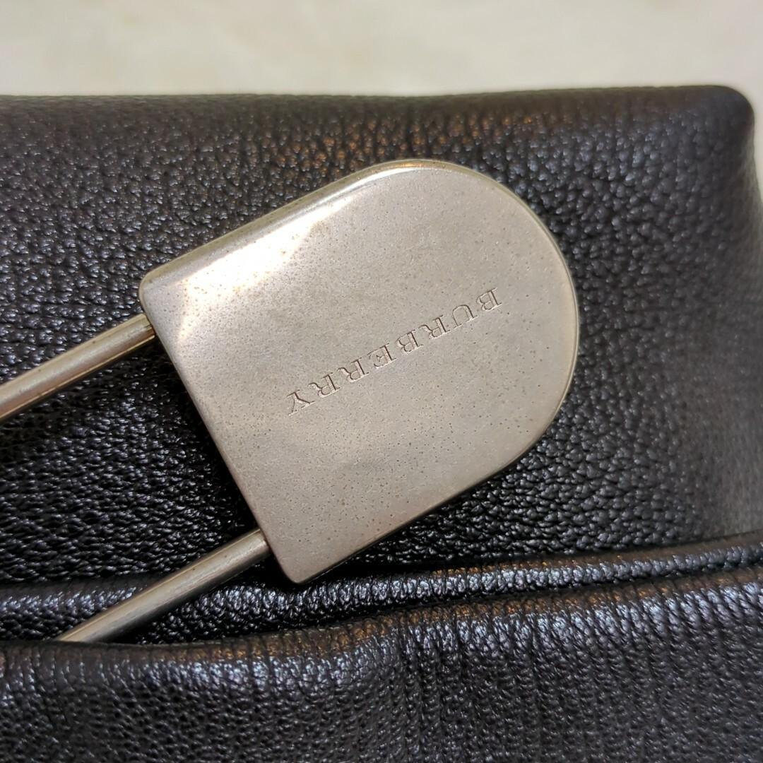 ✨最安値極美品✨　BURBERRY　ピンフォール　レザー　クラッチバッグ