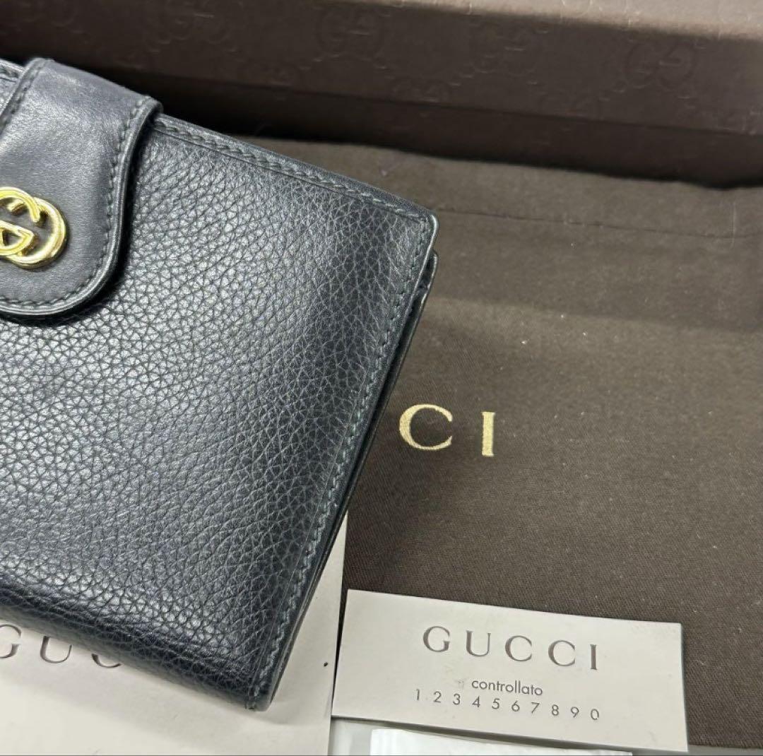 安い割引 財布 GUCCI グッチ ほぼ新品‼️ 二つ折り インター 折り財布 小物