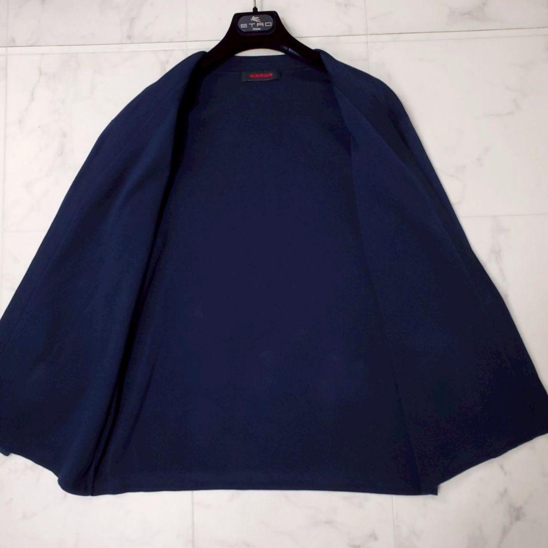美品✨キャバン コットンポリエステル Vネックカーディガン ネイビー M