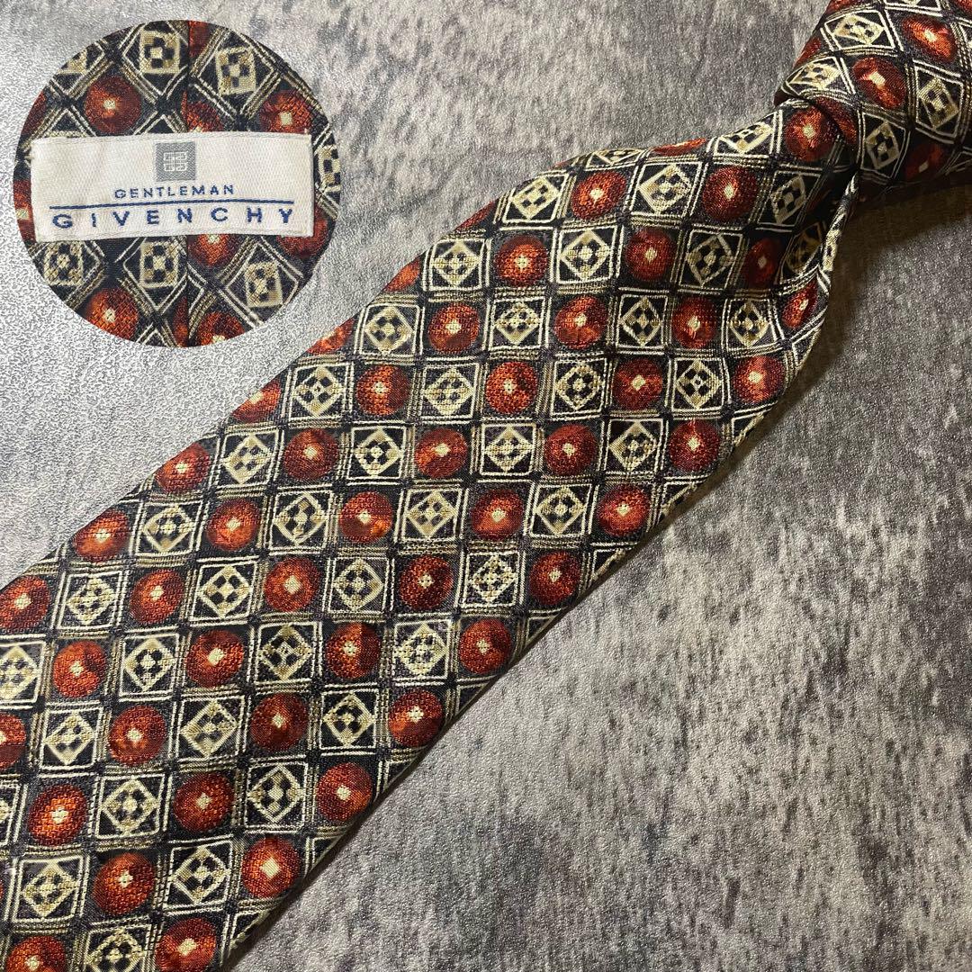 GIVENCHY 幾何学模様 ネクタイ