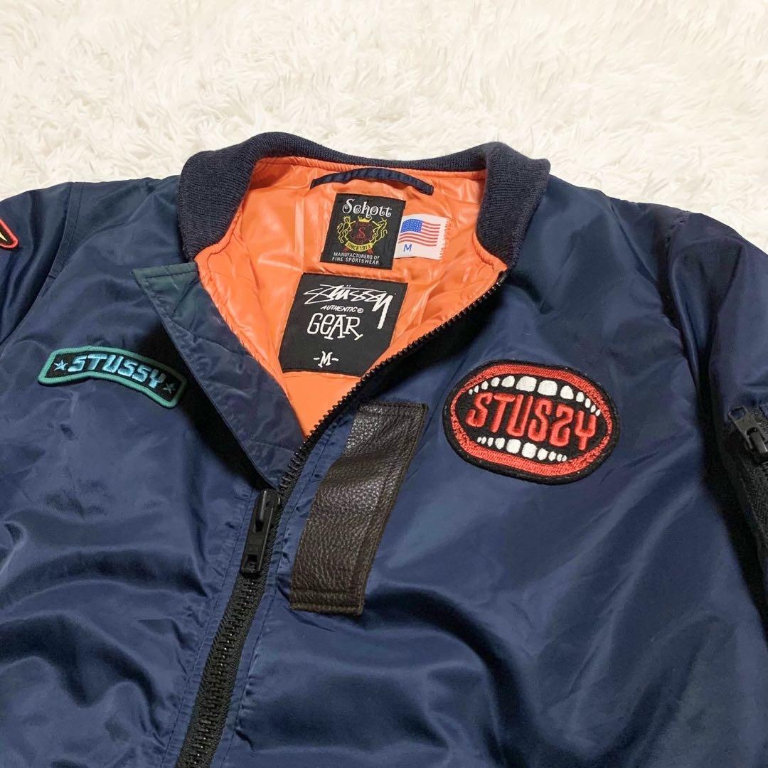 限定コラボ✨ STUSSY Schott MA-1 フライトジャケット ワッペン 限定コラボ✨ STUSSY Schott MA-1 フライトジャケット ワッペン