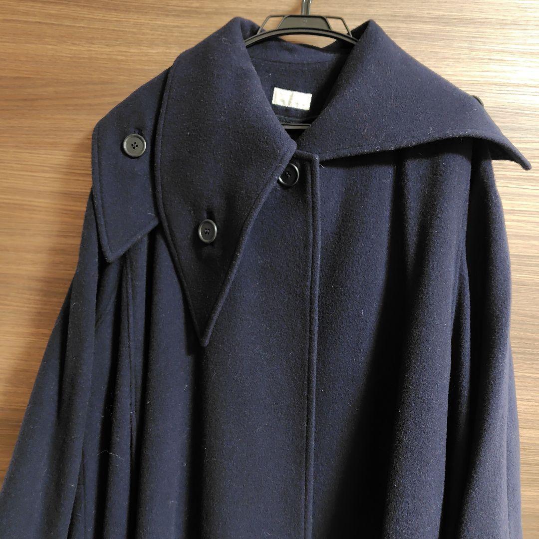 ヨウジヤマモトの黒に近い濃紺　ロングコート