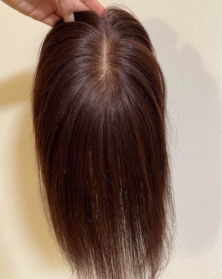 ❤再入荷　人毛100％　ヘアピース　広範囲隠し　12×13  人工肌　ブラウン❤