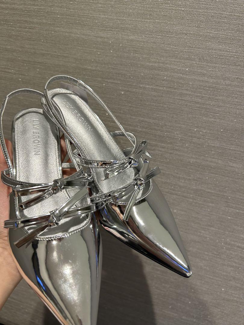 売れ筋商品 lilybrown リボンディティールミュールLサイズ 靴
