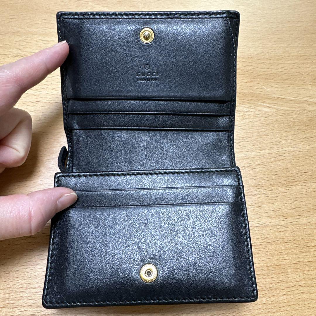 GUCCI キルティング 二つ折り財布 ブラック