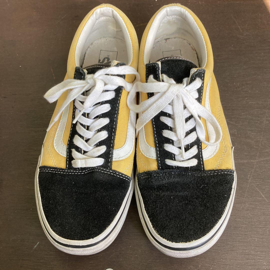 Vans オールドスクール【26.5㌢】黒/黄色 - メルカリ