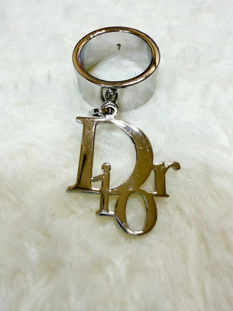 Christian Dior リング チャーム ロゴ サイズ7 約13号