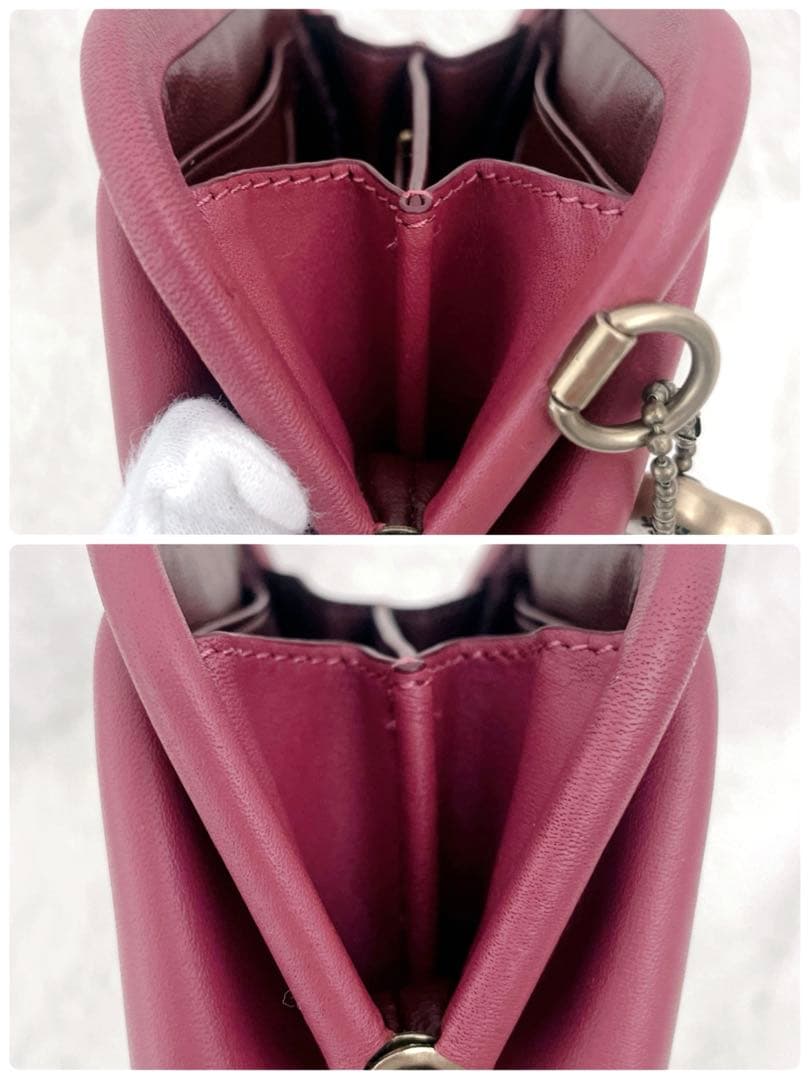 【激カワ】美品 COACH コーチ がま口 ミニ財布 ピンク コインケース 【激カワ】美品 COACH コーチ がま口 ミニ財布 ピンク コインケース