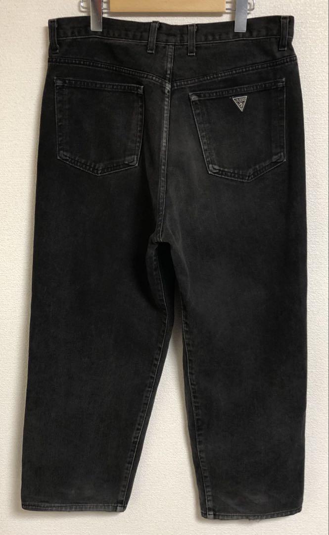 GUESS ジーンズ バギー ウォッシュ ブラックW34