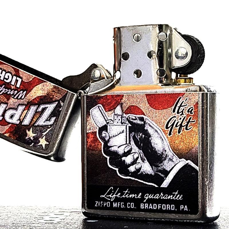 ZIPPO おしゃれ ジッポ ライター 星条旗 ヴィンテージ柄 アメリカ メンズ