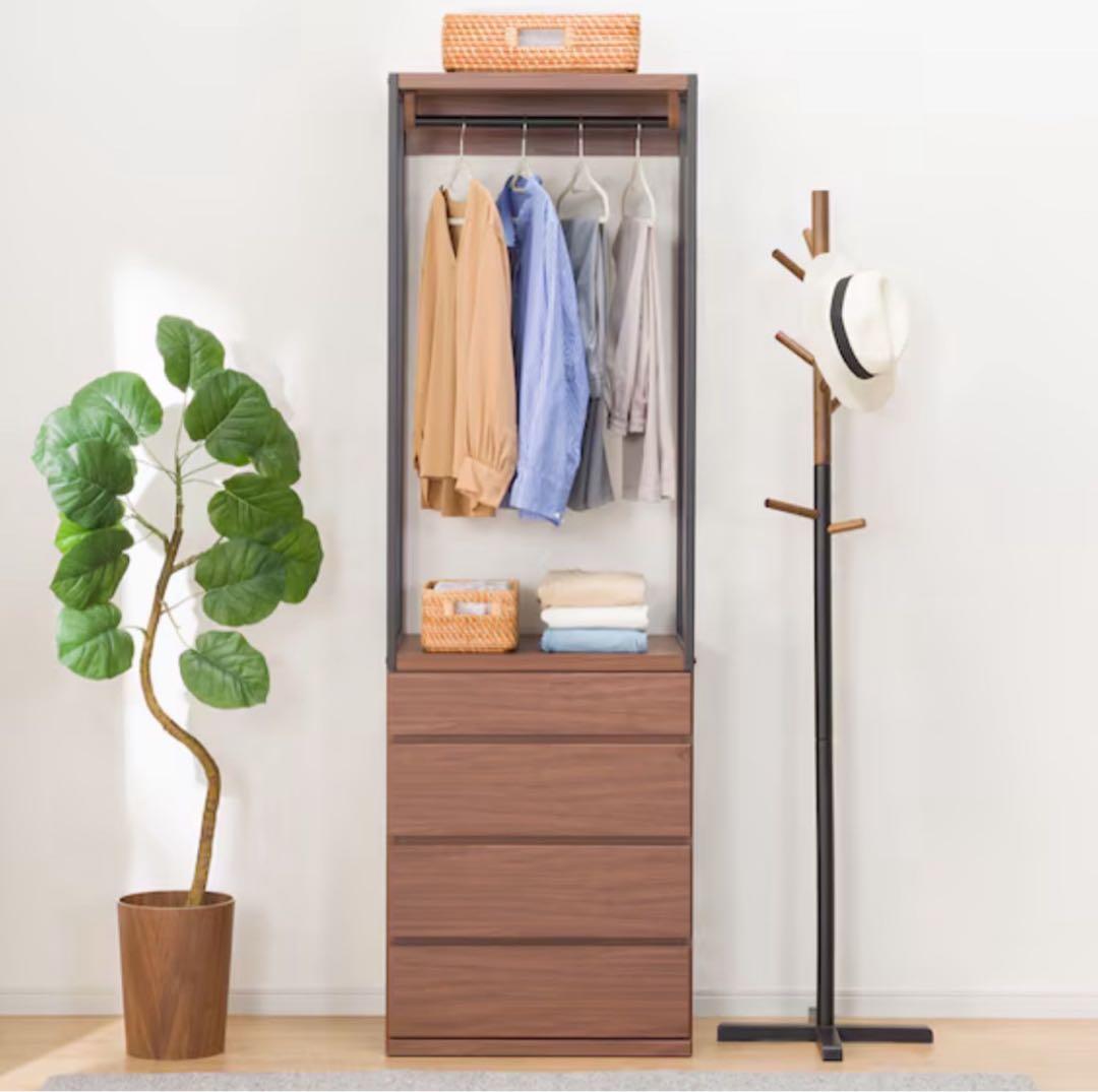 ハンガーラック チェスト付き オープン収納 クローゼット ニトリ 60cm ハンガーラック チェスト付き オープン収納 クローゼット ニトリ 60cm