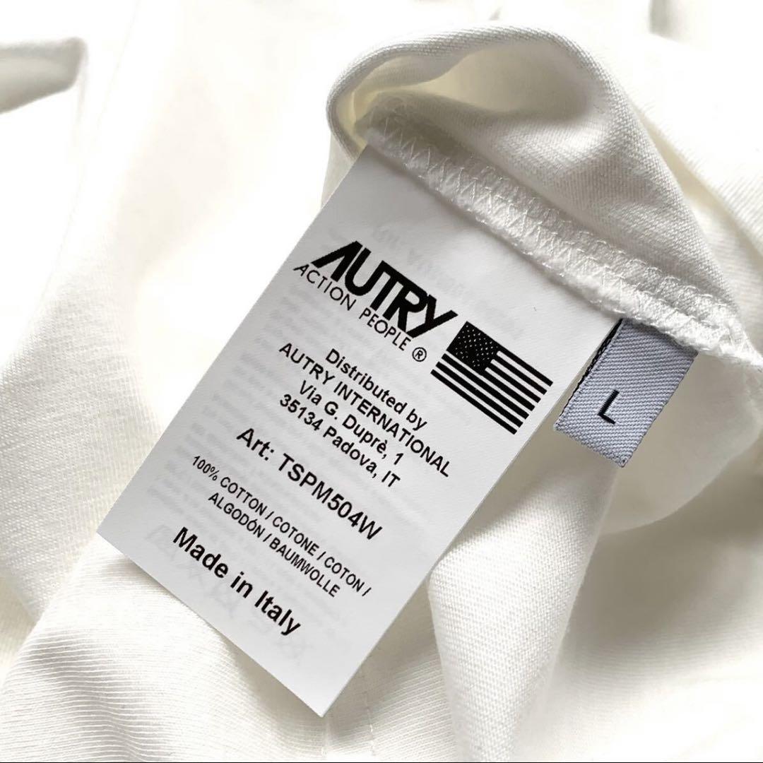 新品 イタリア製 AUTRY オートリー BIG LOGO Tシャツ 白 L