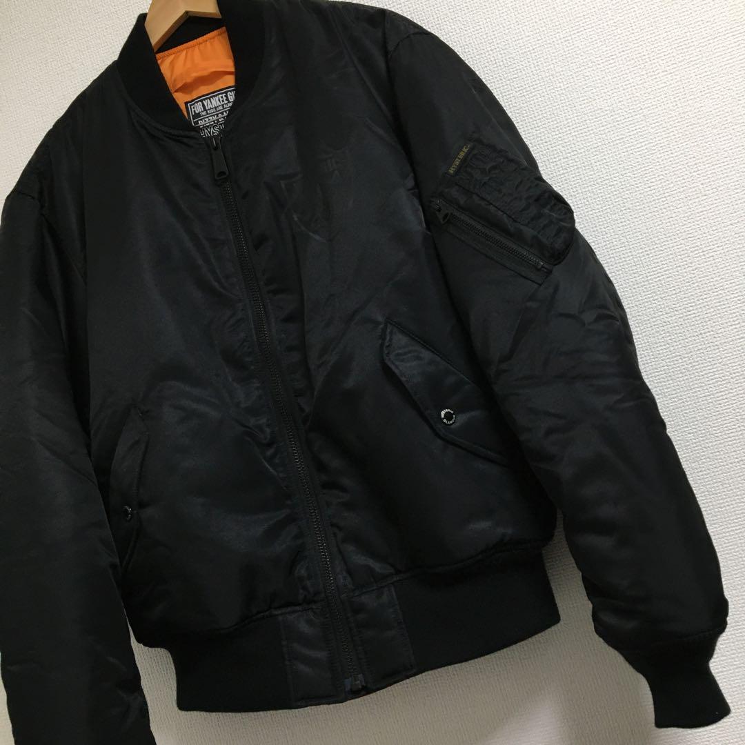 極美品★22AW⬛︎ヒステリックグラマー⬛︎MA-1ジャケット⬛︎中綿⬛︎ブラック⬛︎XL メンズ