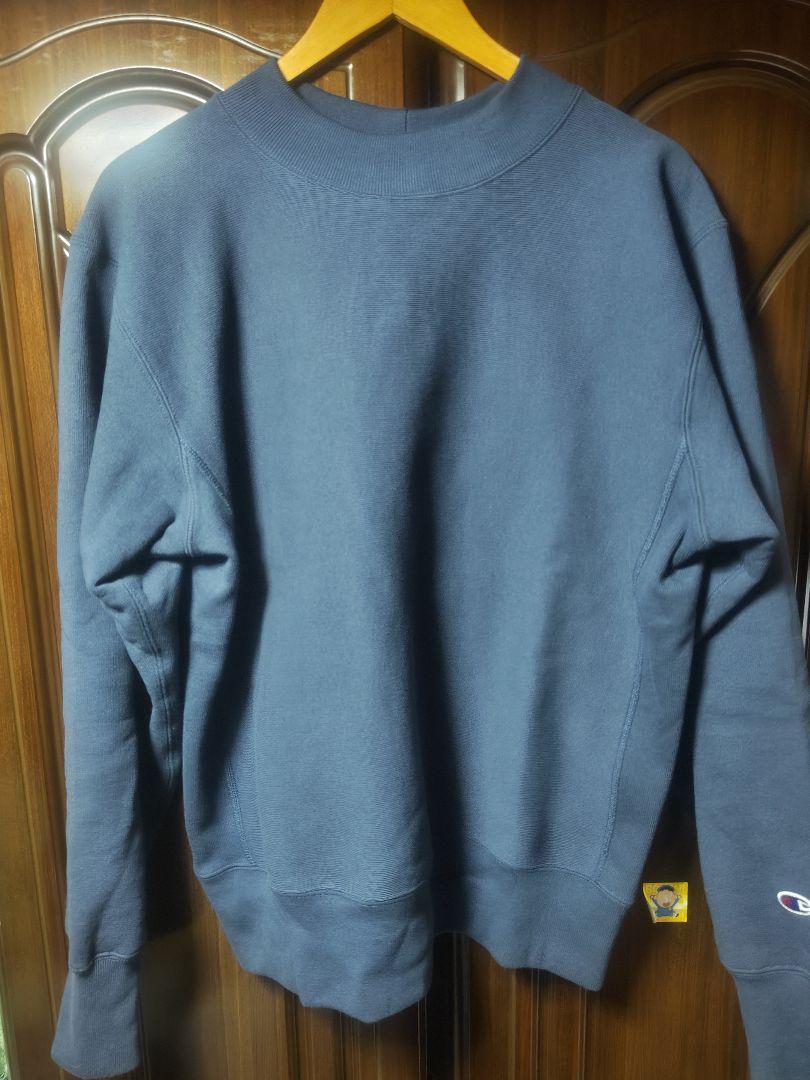 Champion ダークネイビー モックネック スウェット