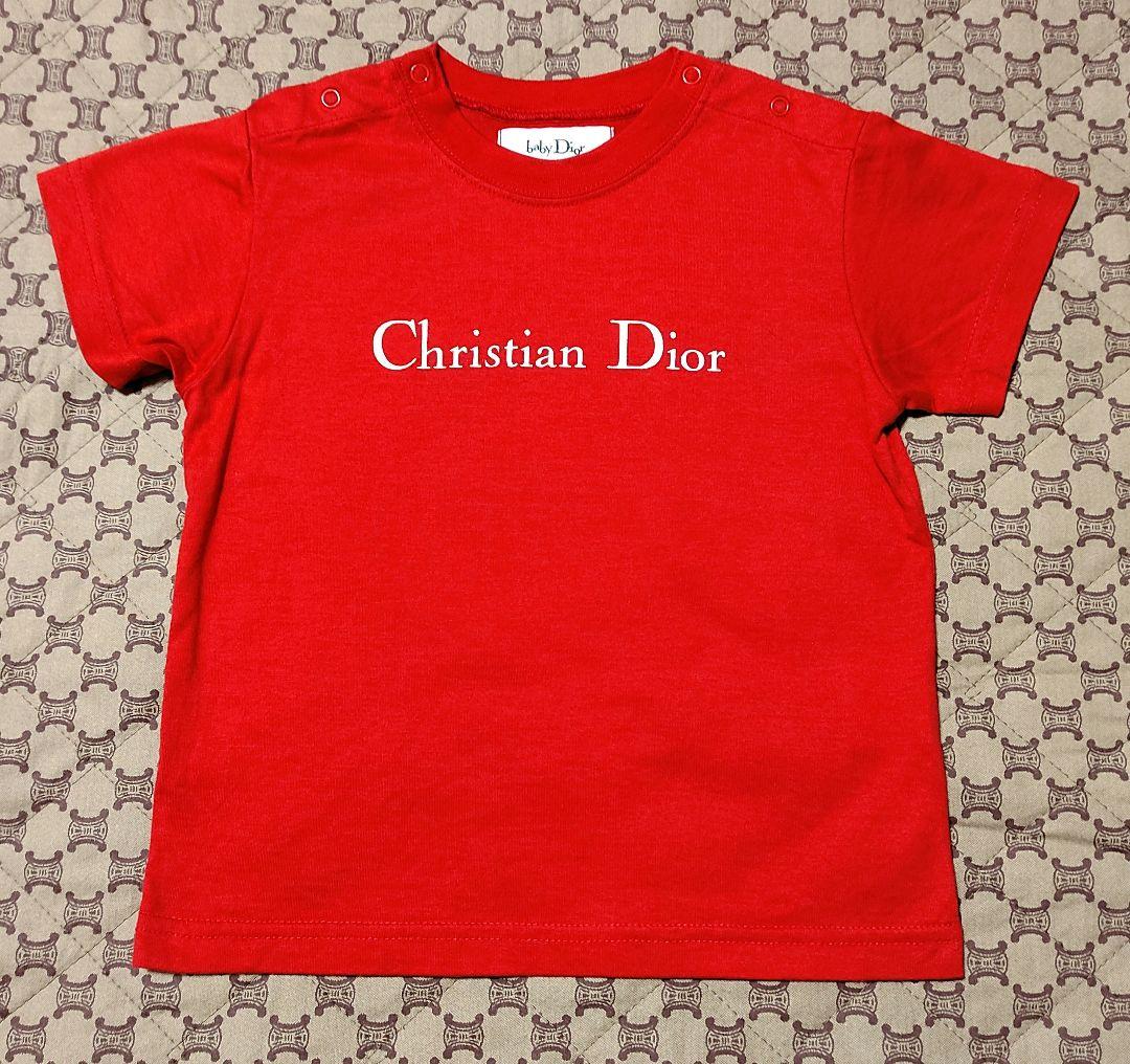 Christian Dior  半袖シャツ　デニムプリント　ブランドロゴ ディオールプリントTシャツXS
