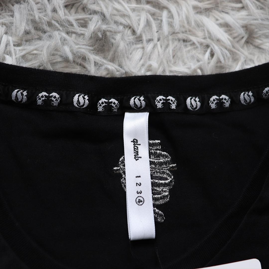 新品未使用タグ付き✨glamb ボーンTシャツ スカル 刺繍ロゴ