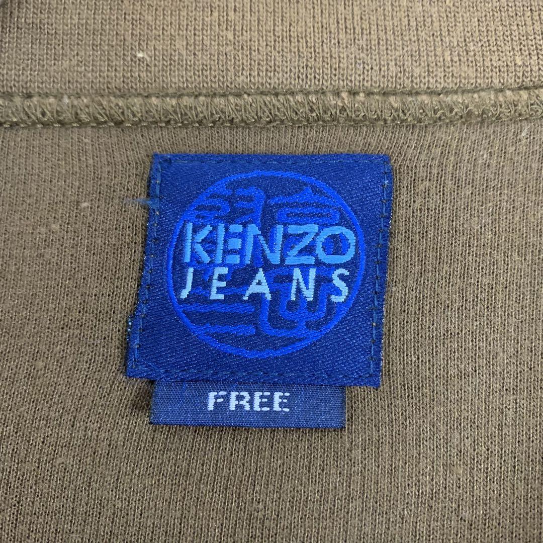 【希少】ケンゾージーンズ　バックプリント　刺繍　アースカラー　古着　スウェット
