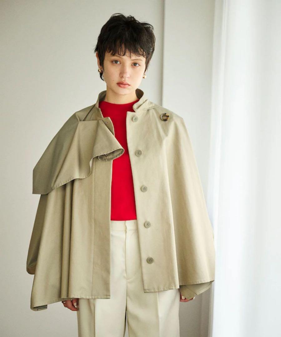 《新品 タグ付き》 # Newansラップストール ケープ トレンチコート