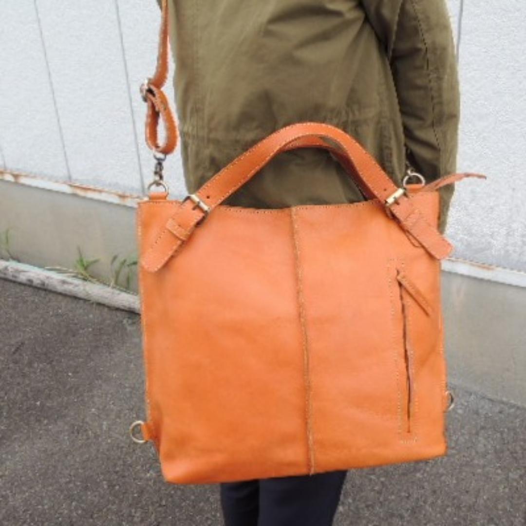 22000円 新品☆3WAY リュック ショルダー ハンド バッグ☆A4 牛革 22000円 新品☆3WAY リュック ショルダー ハンド バッグ☆A4 牛革