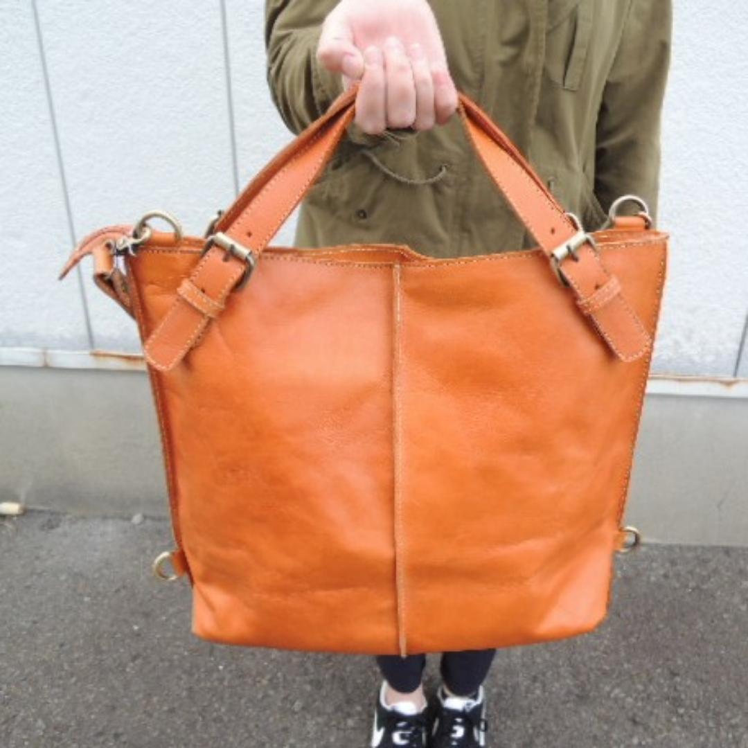 22000円 新品☆3WAY リュック ショルダー ハンド バッグ☆A4 牛革 22000円 新品☆3WAY リュック ショルダー ハンド バッグ☆A4 牛革