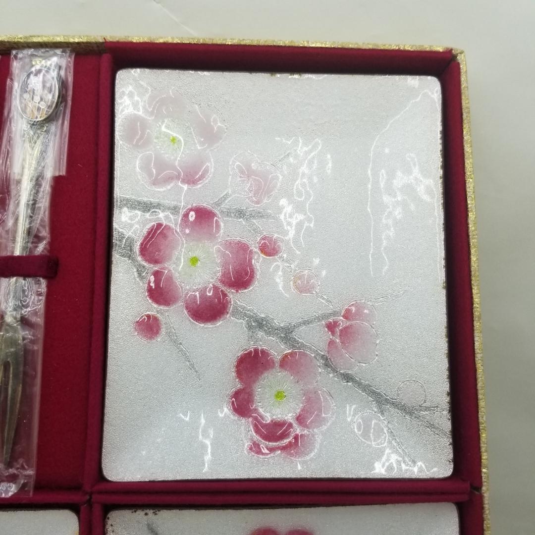 お気にいる 七宝焼 メルカリ - 未使用品 箱付き 5客セット 七宝の栞 銘々皿 工芸品