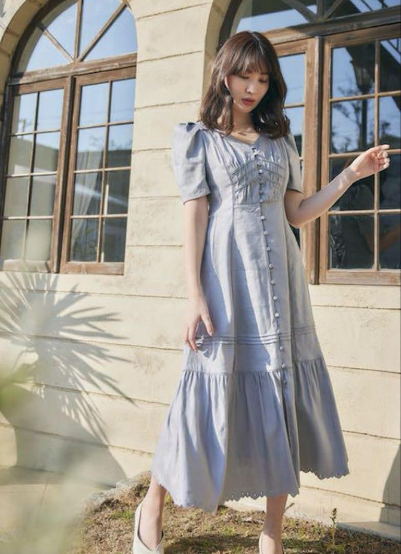 ワンピース herlipto Time After Time Scalloped Dress