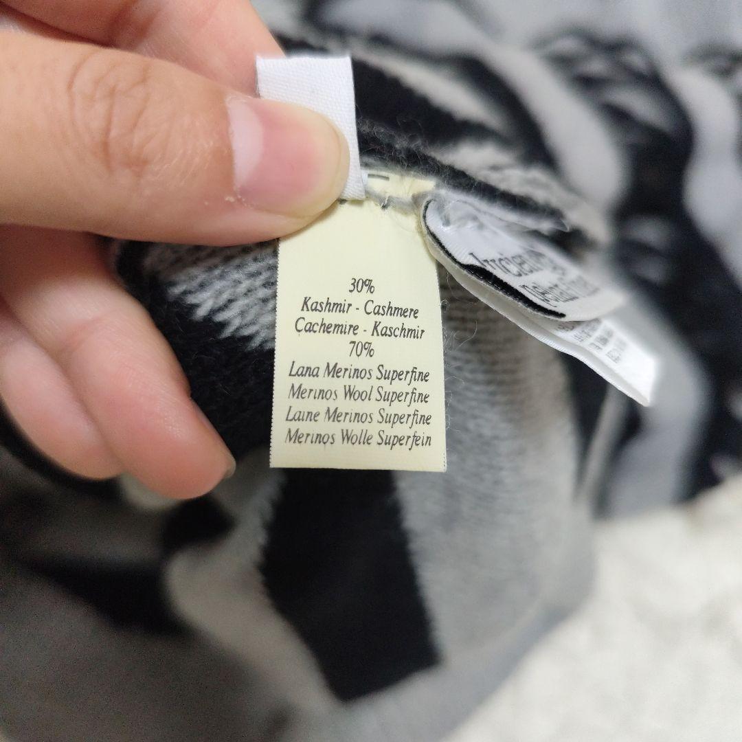 ハイネック スカル y2k 総柄 カシミヤ混 ユニセックス ボーダー ハイネック スカル y2k 総柄 カシミヤ混 ユニセックス ボーダー