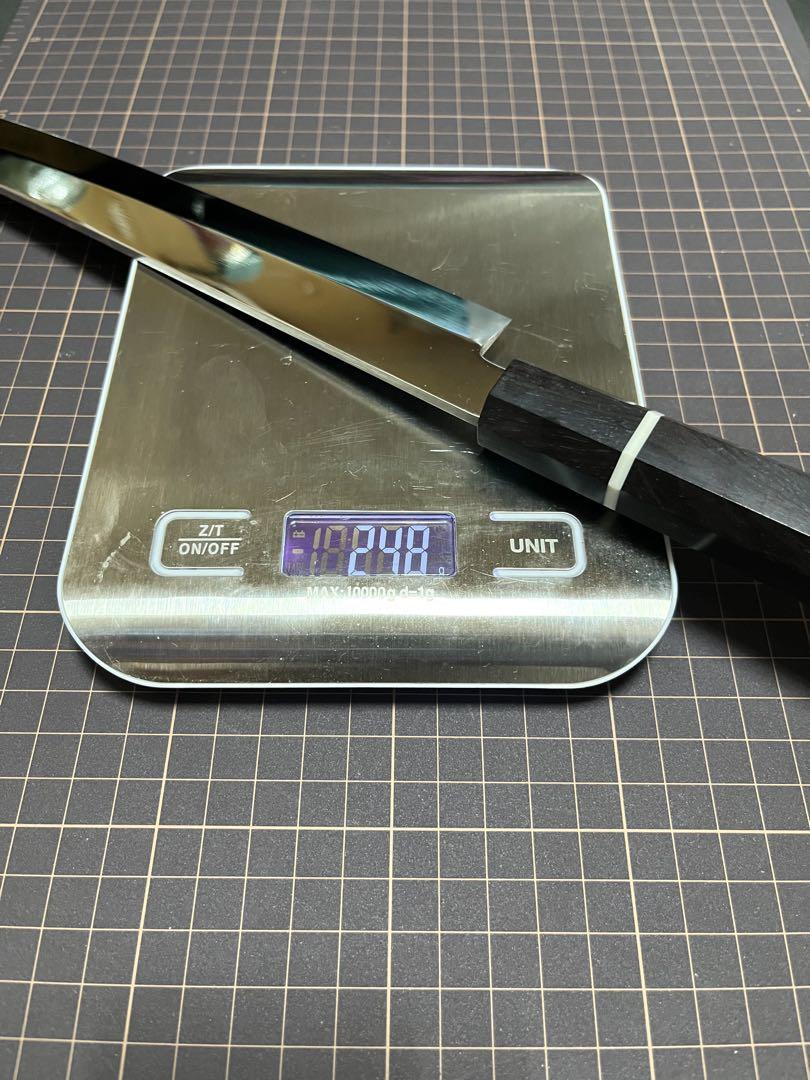 V10 V金10号 柳刃包丁 刺身包丁 鏡面 包丁 黒檀八角 尺 30cm 新品