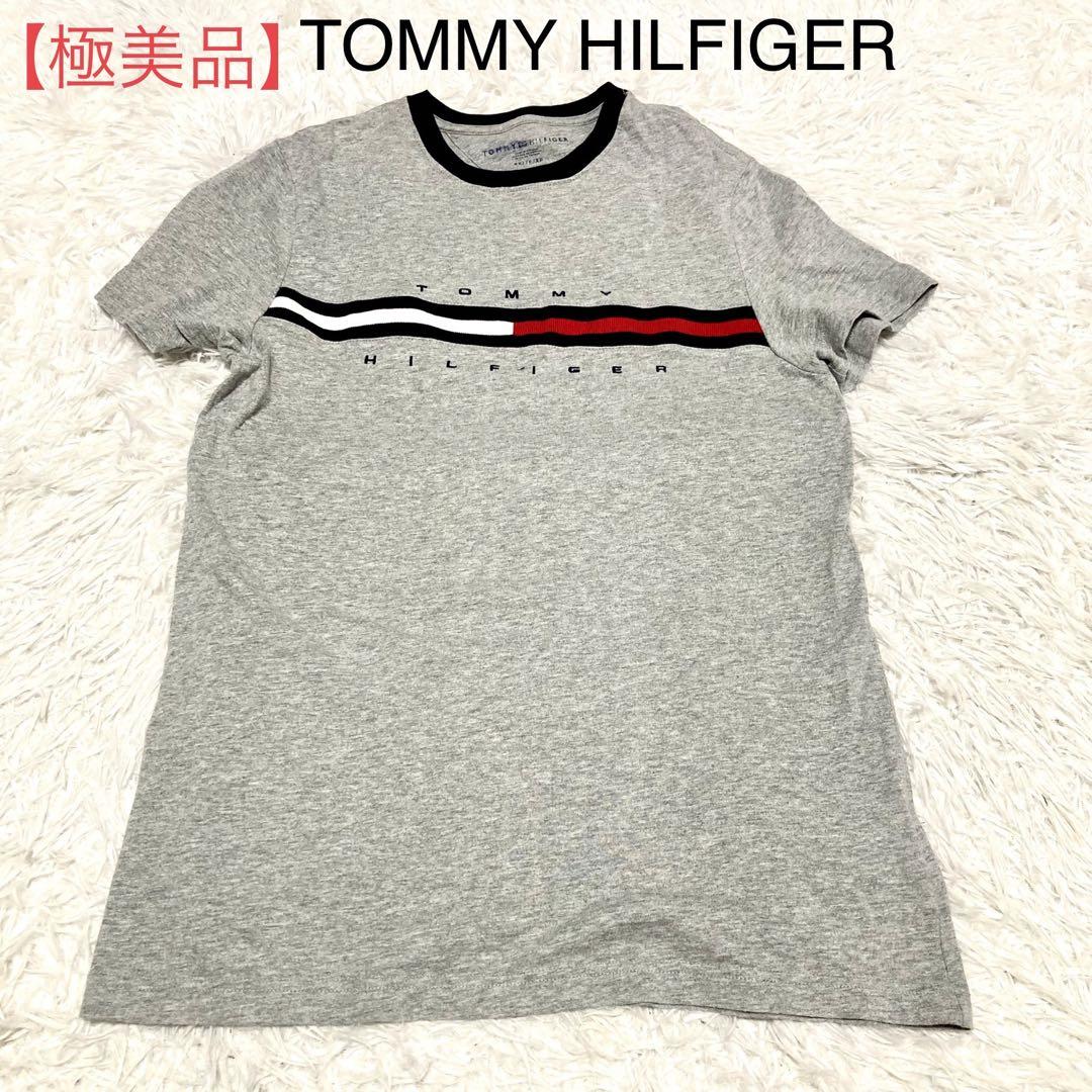 【極美品】トミーヒルフィガー　Tシャツ　サイズXS グレー　ロゴ刺繍