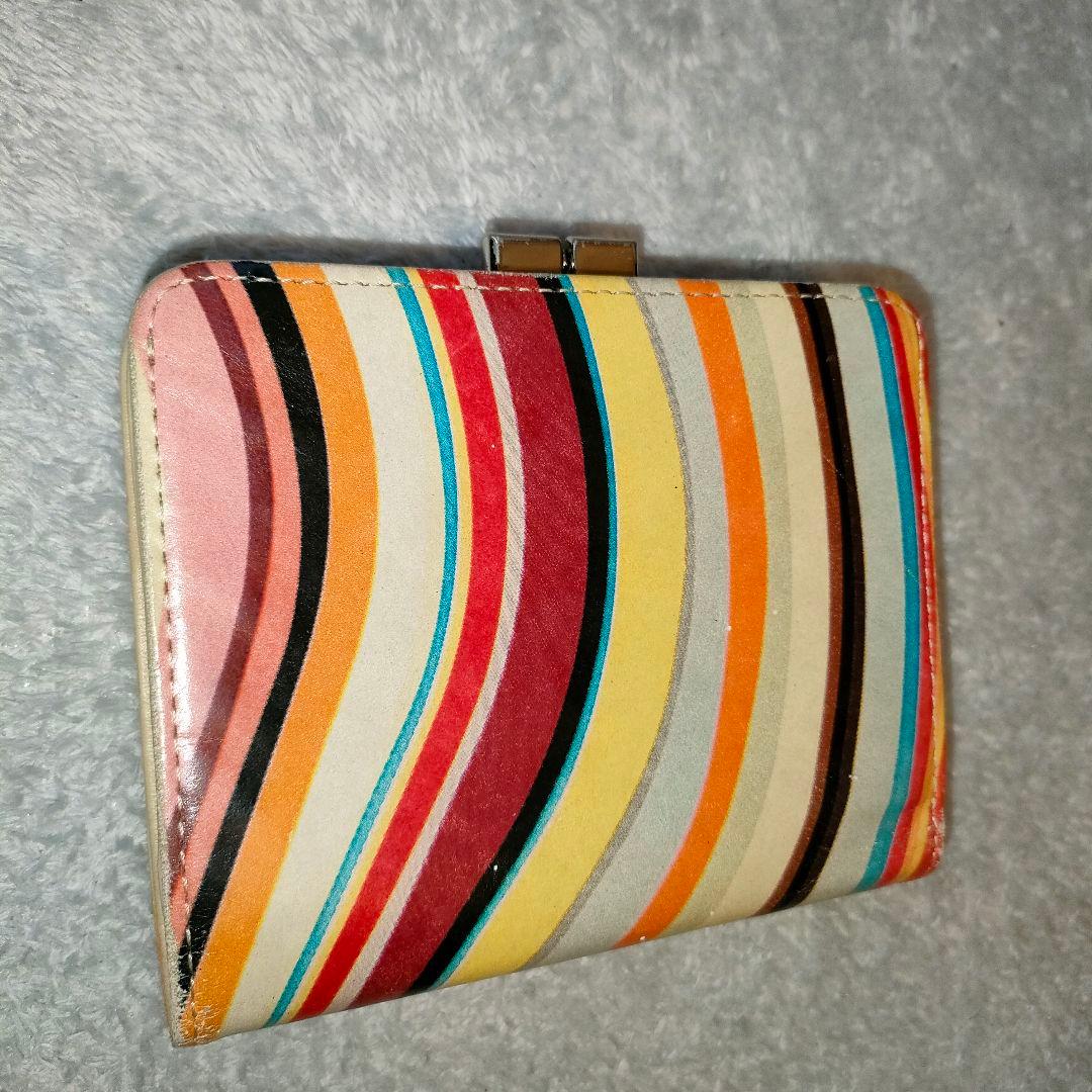 ポールスミス ウーマン 折り財布 マルチストライプ Paul Smith 財布