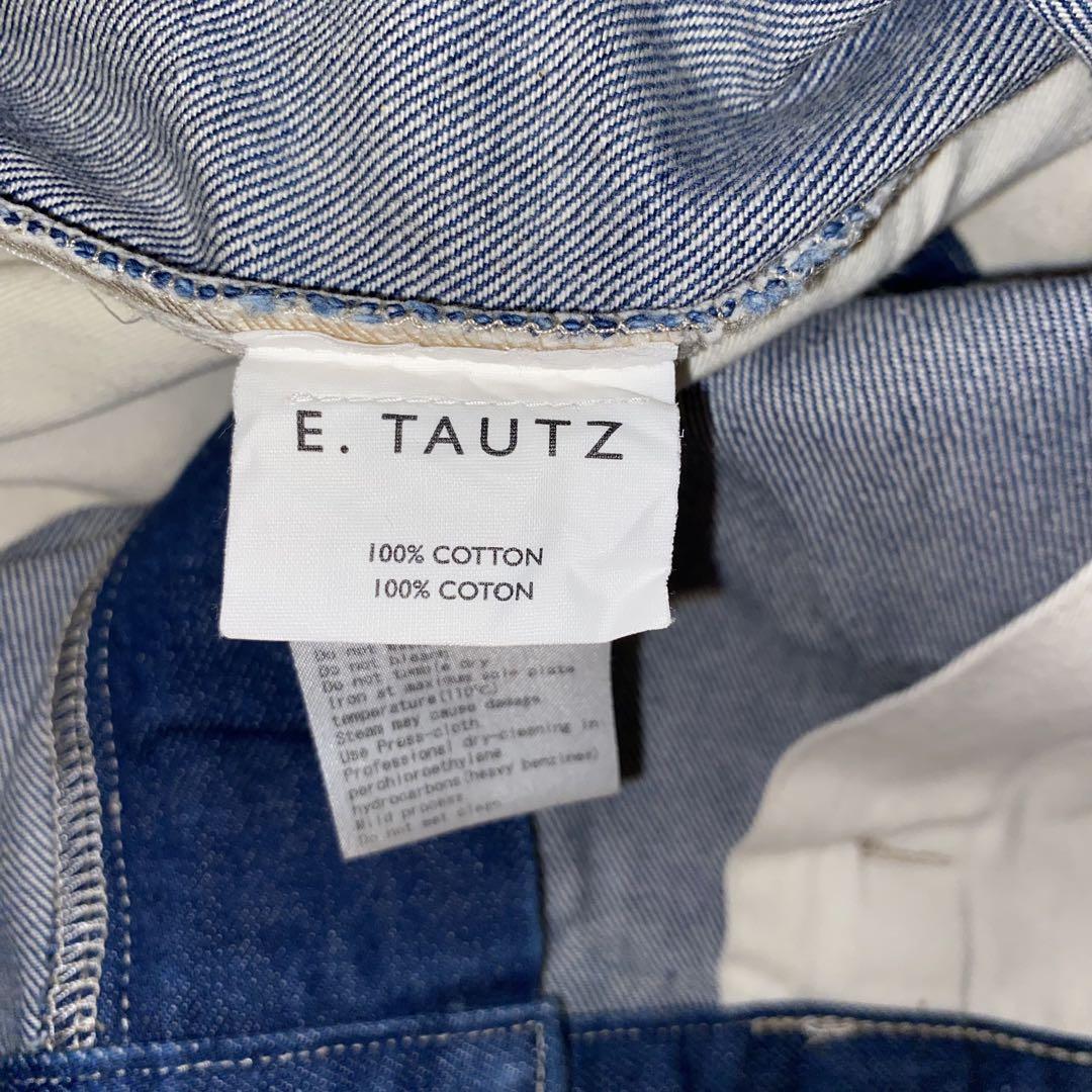 E.TAUTZ 1タックデニムショーツ size32 イギリス製 ワイド
