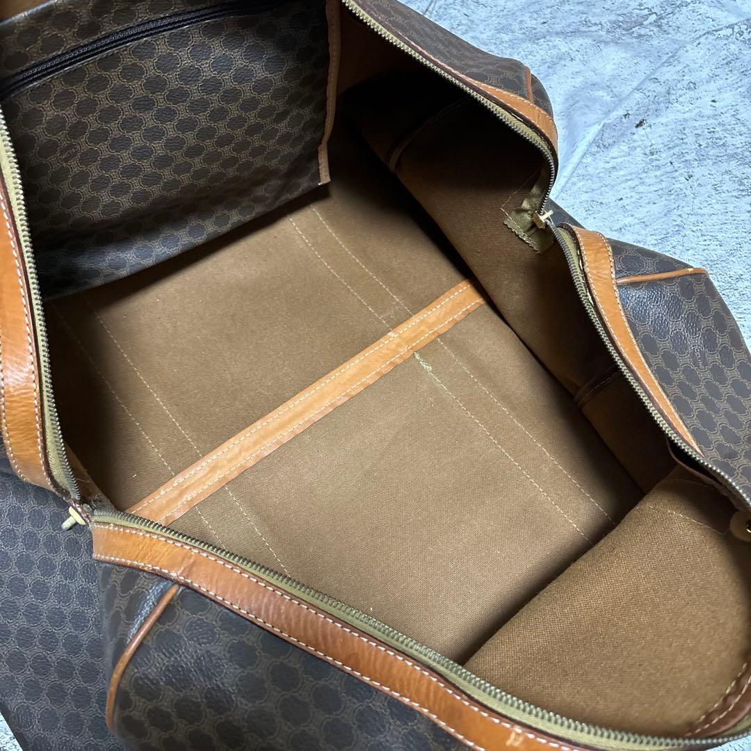 CELINE マカダム柄 ボストンバッグ　大容量　トラベルバッグ　レザー　バッグ