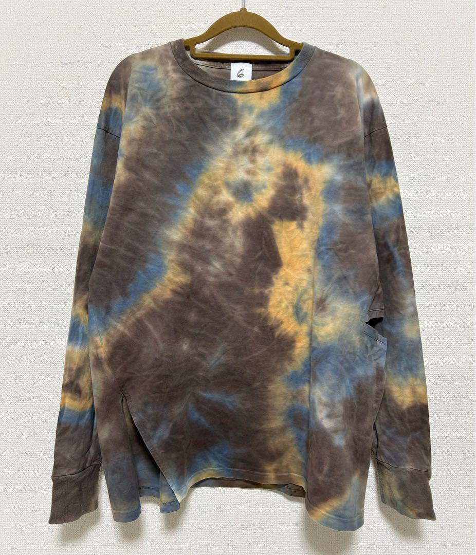 トップス 6(ROKU)DOUBLE SLIT TIEDYE MOTIF PULLOVER 6(ROKU)DOUBLE SLIT TIEDYE MOTIF PULLOVER トップス