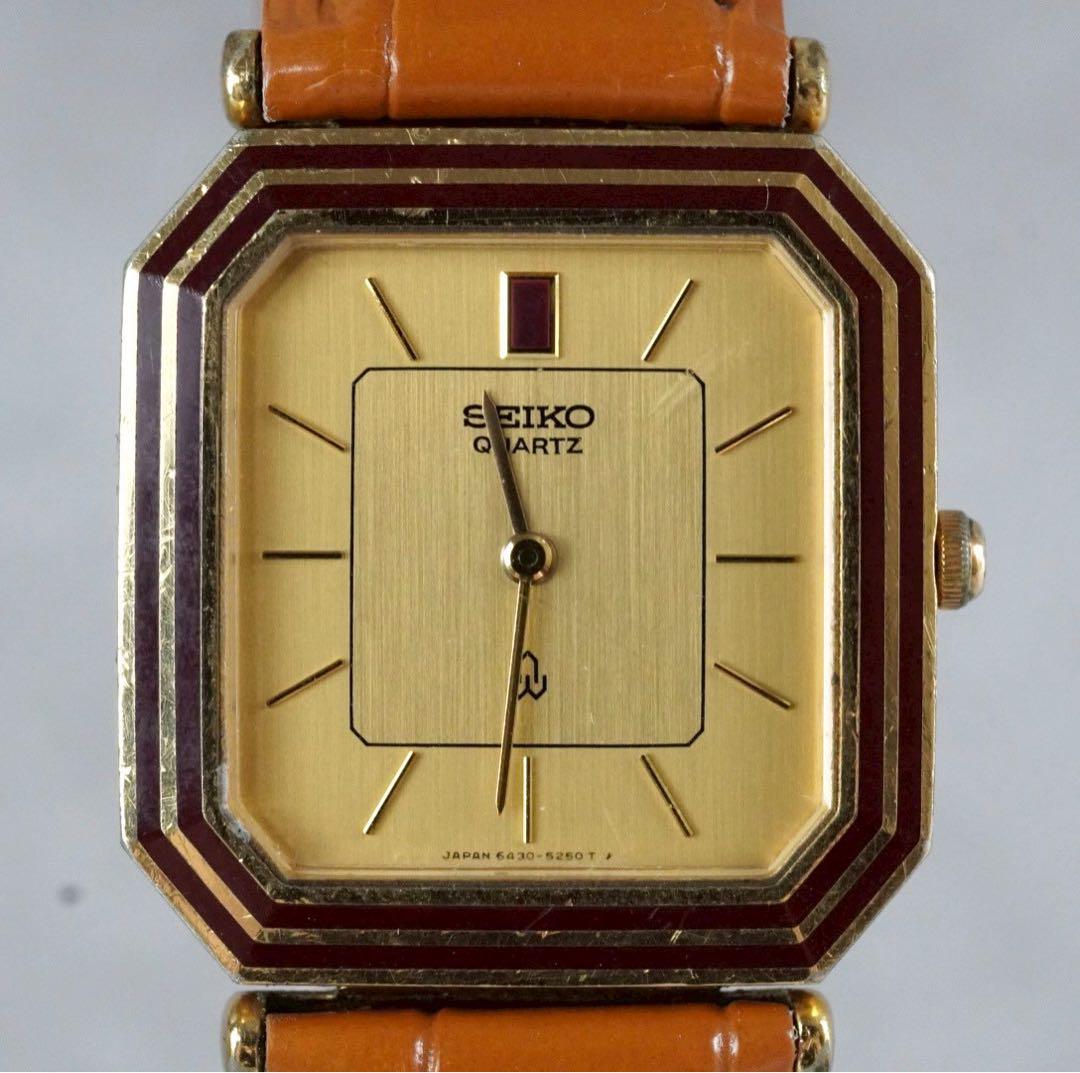 美品 稼働品 SEIKO ヴィンテージ腕時計 ゴールド 八角形