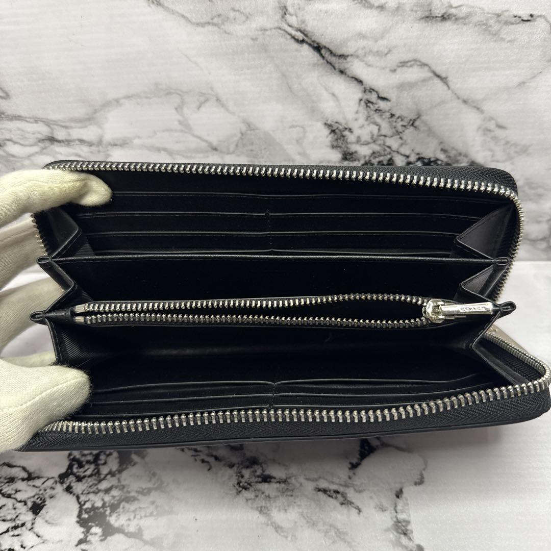 (未使用品)大人気、コーチ、長財布、人気色、黒シグ、PVC、銀ロゴ、総柄、高級感