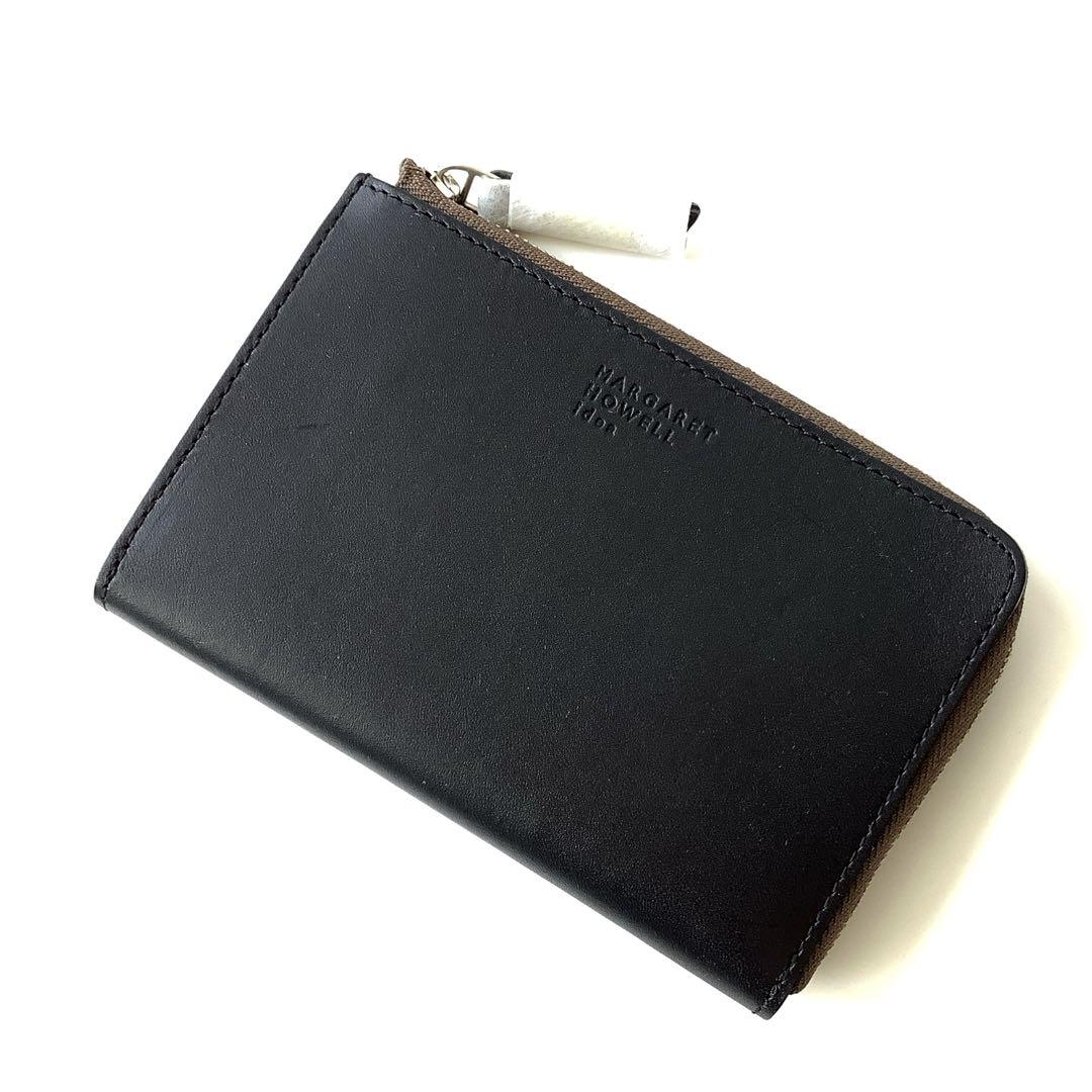 新品★マーガレットハウエル★チャリオットLファスナー折り財布★ブラック黒