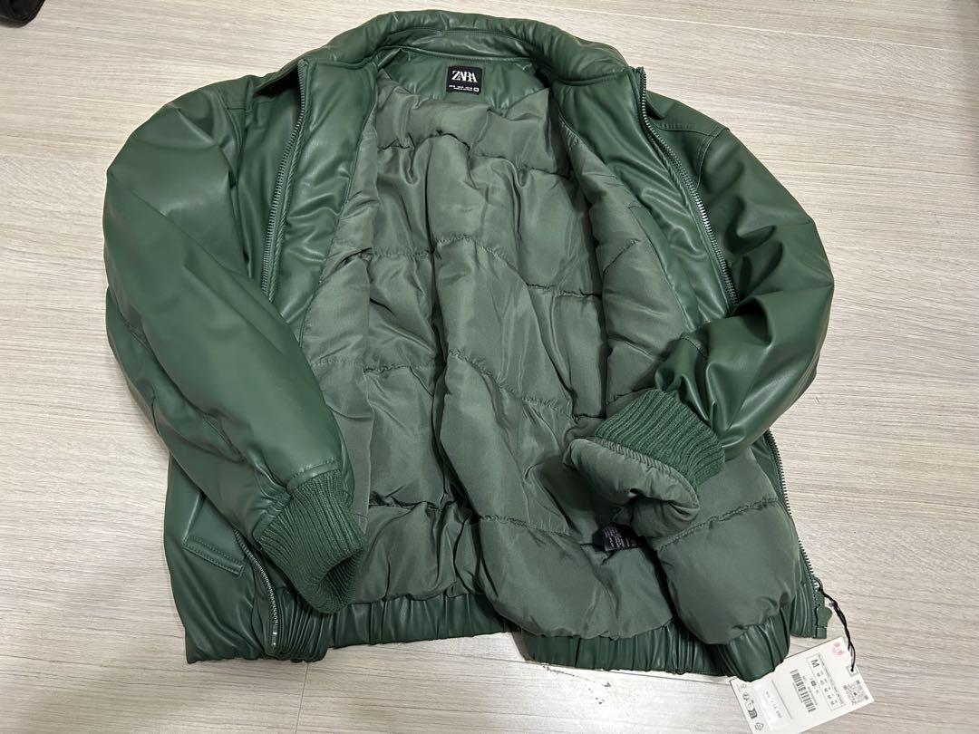 フェイクレザー ジャケット - テールグリーン | ZARA Japan / 日本