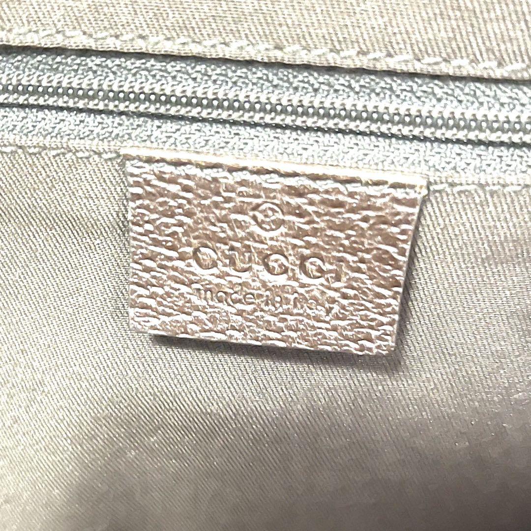 【美品】GUCCI グッチ トートバッグGG柄シェリーライン キャンバス レザー
