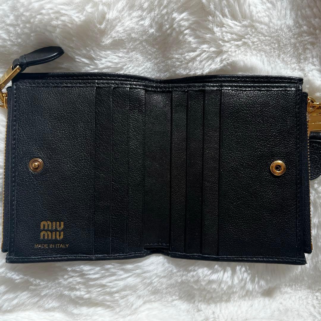 miumiu ナッパレザー財布 二つ折り財布 miumiu ナッパレザー財布 二つ折り財布