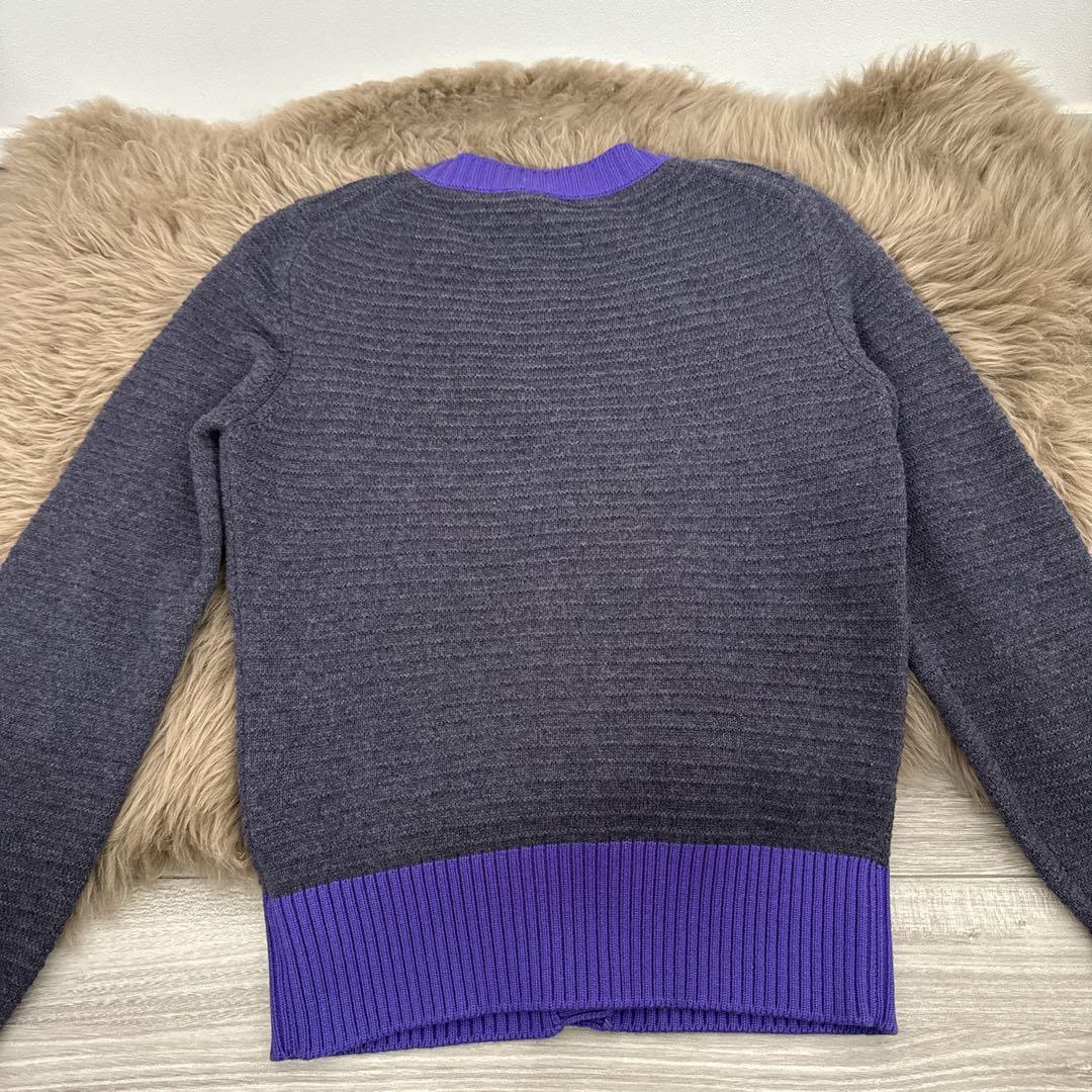 【美品】CHANEL カシミヤ100%カーディガン 38 紫系