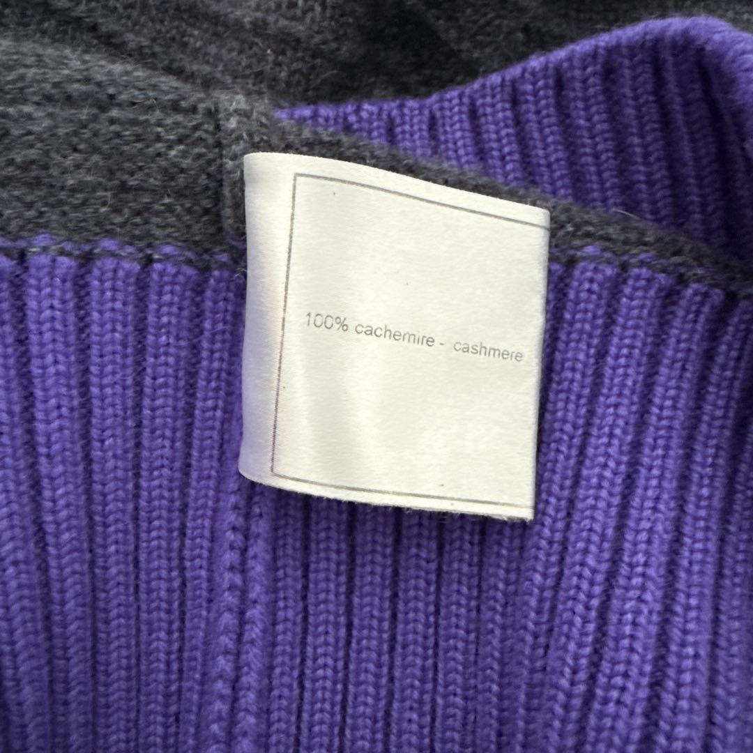 【美品】CHANEL カシミヤ100%カーディガン 38 紫系