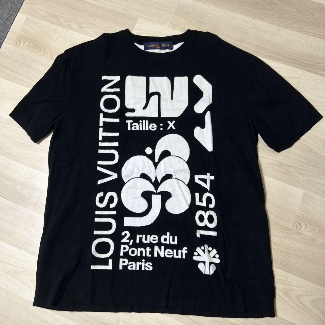 LOUIS VUITTON Tシャツ Lサイズ LOUIS VUITTON ブラック Tシャツ サイズX - メルカリ